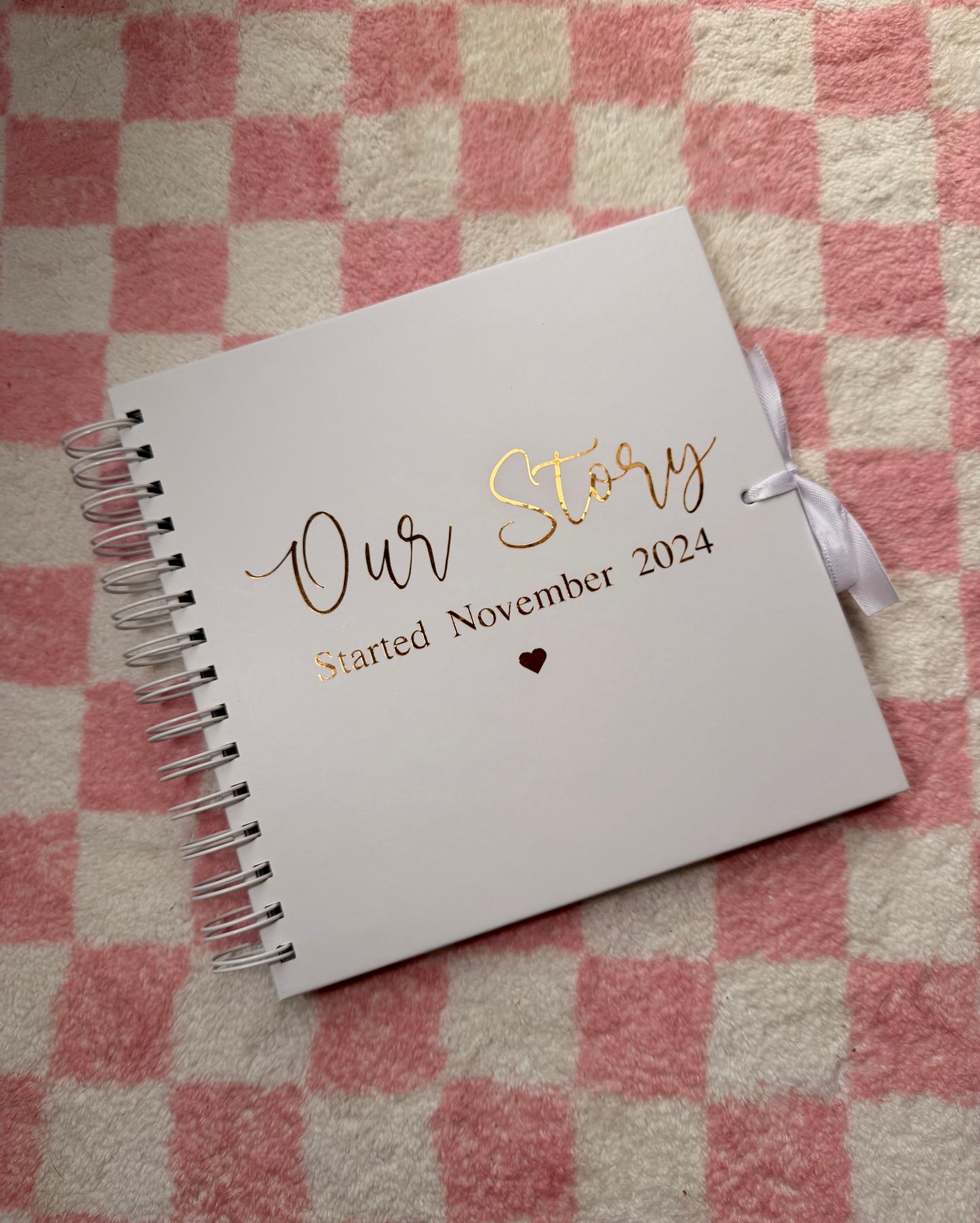 Our Story - Personalised Date - Scrap Book, Photo Album, Keepsake
