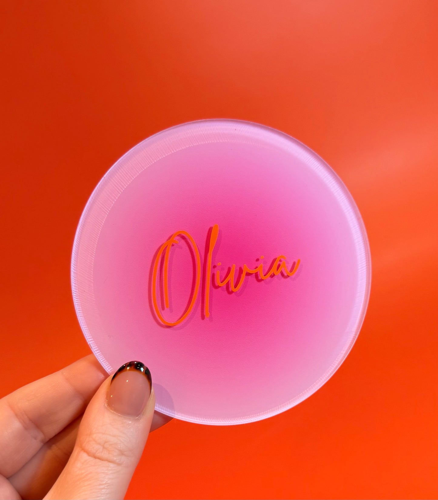 Personalised Colourful Drink Coasters: Place Name Gifts