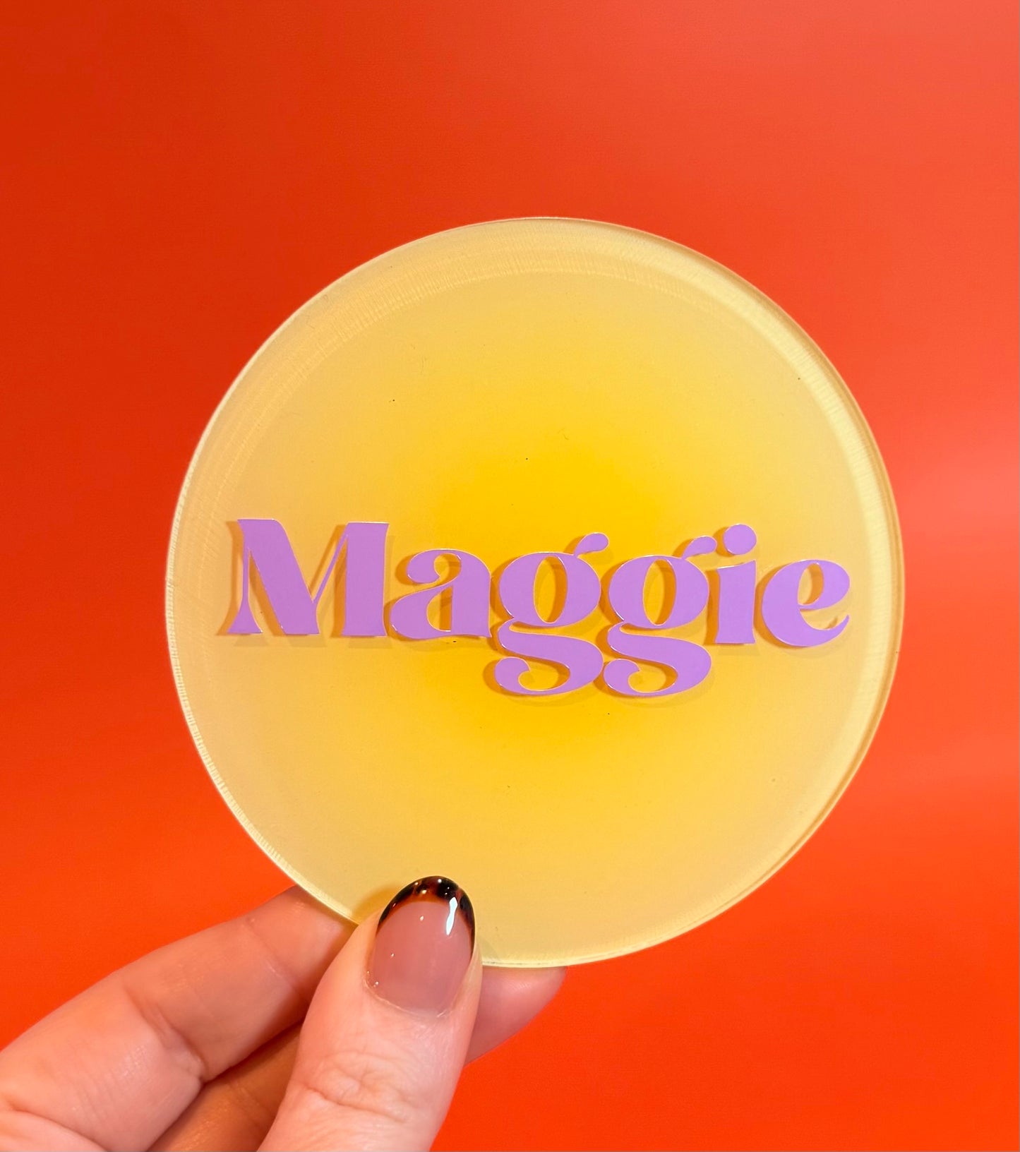 Personalised Colourful Drink Coasters: Place Name Gifts