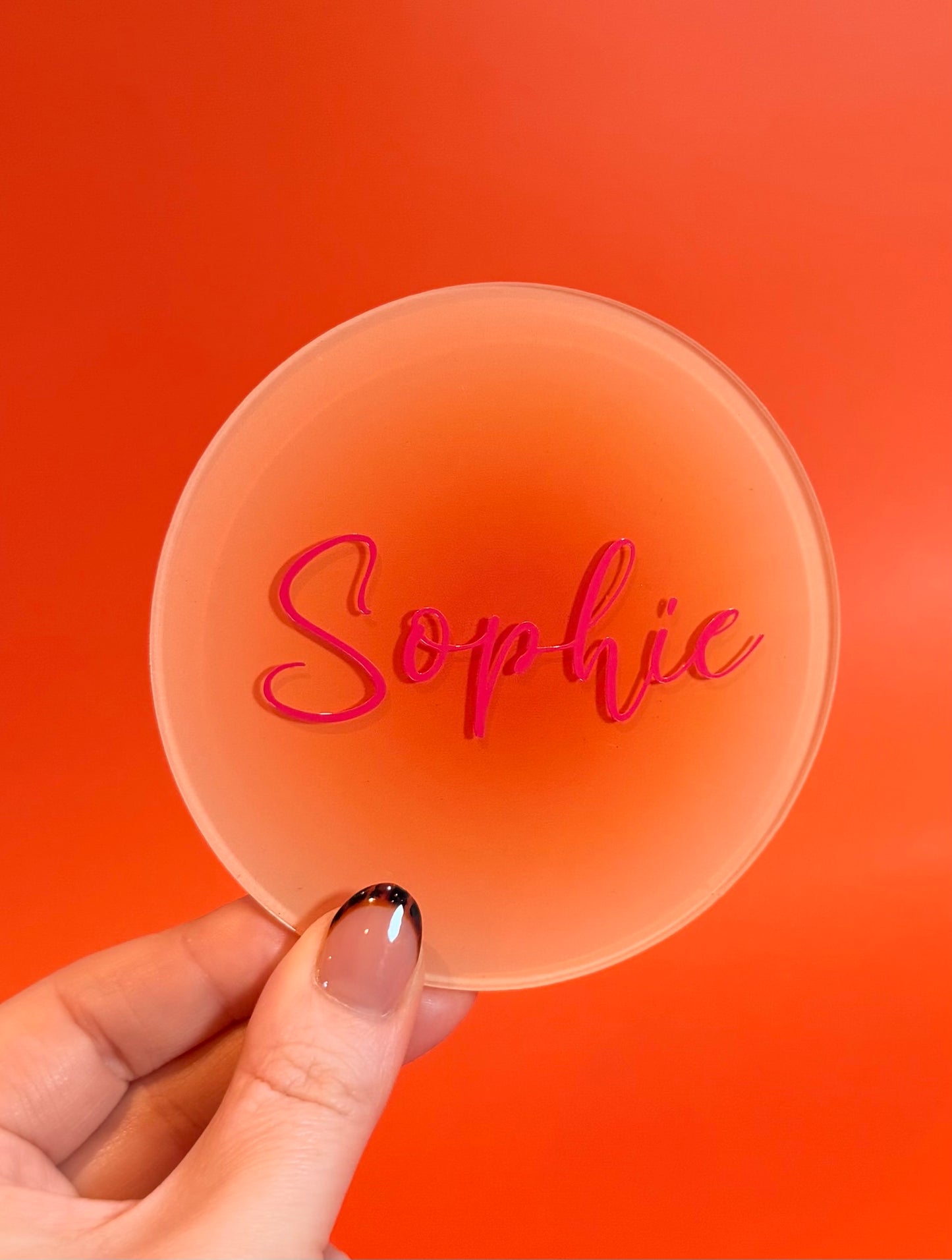 Personalised Colourful Drink Coasters: Place Name Gifts