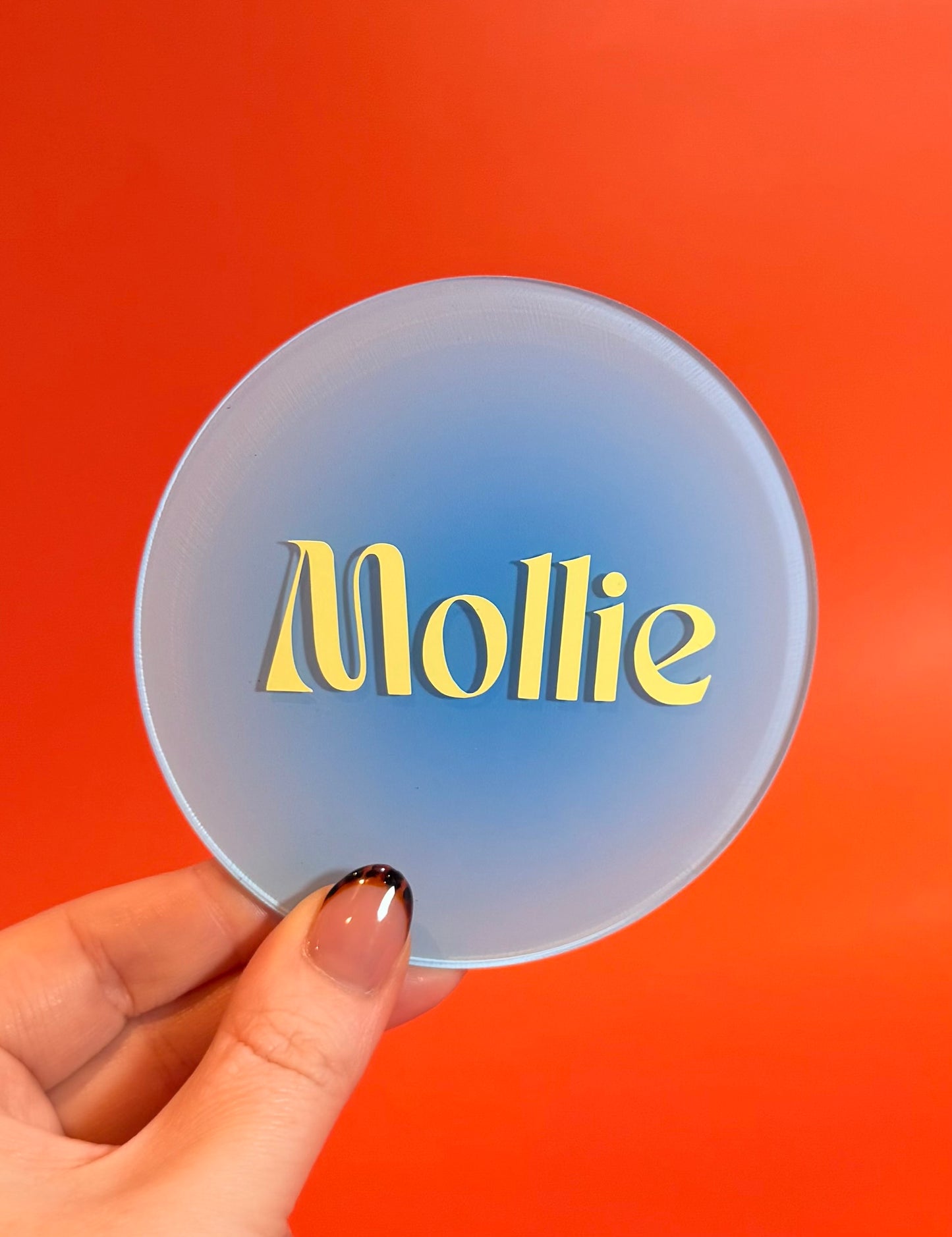 Personalised Colourful Drink Coasters: Place Name Gifts