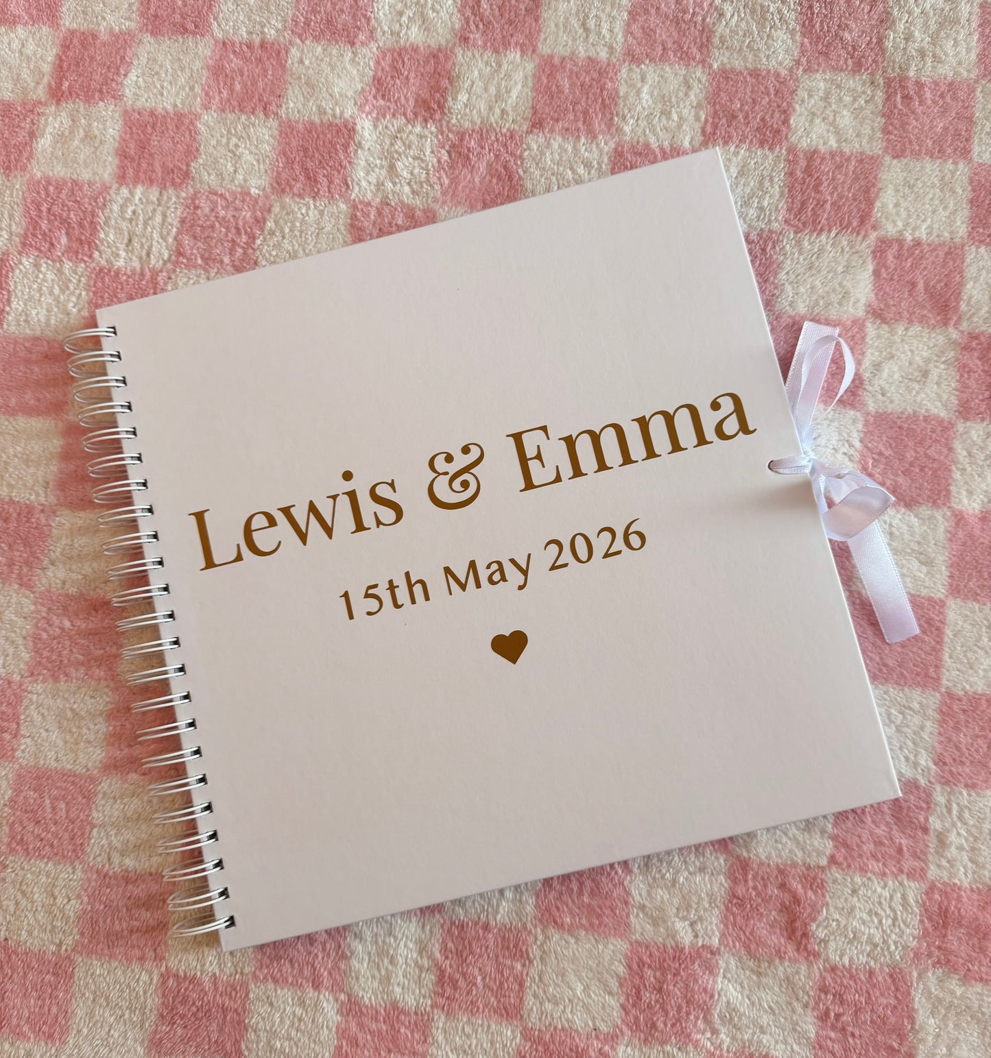 Couple - Personalised Names and Date - Scrap Book, Photo Album, Keepsake