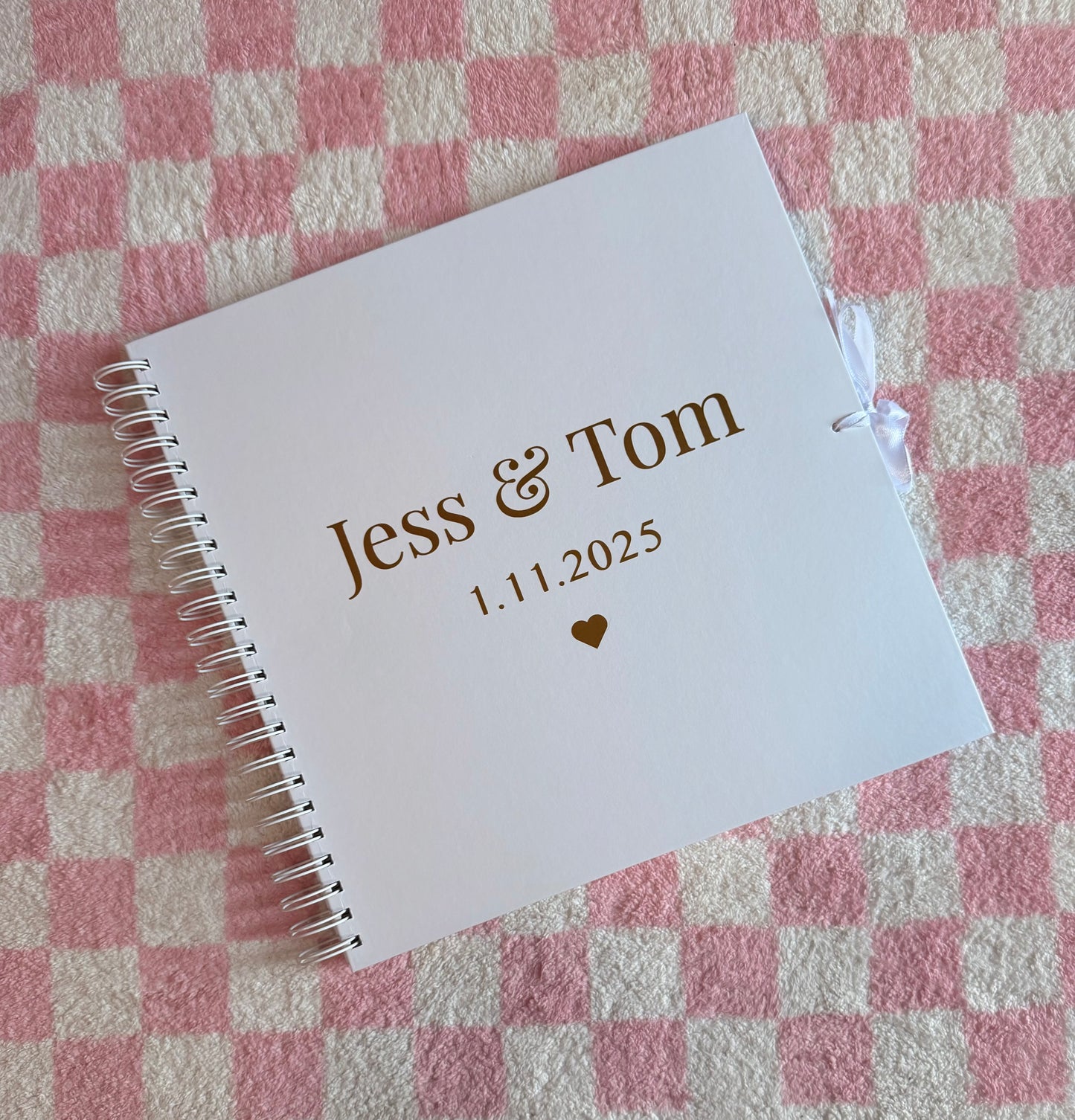 Couple - Personalised Names and Date - Scrap Book, Photo Album, Keepsake