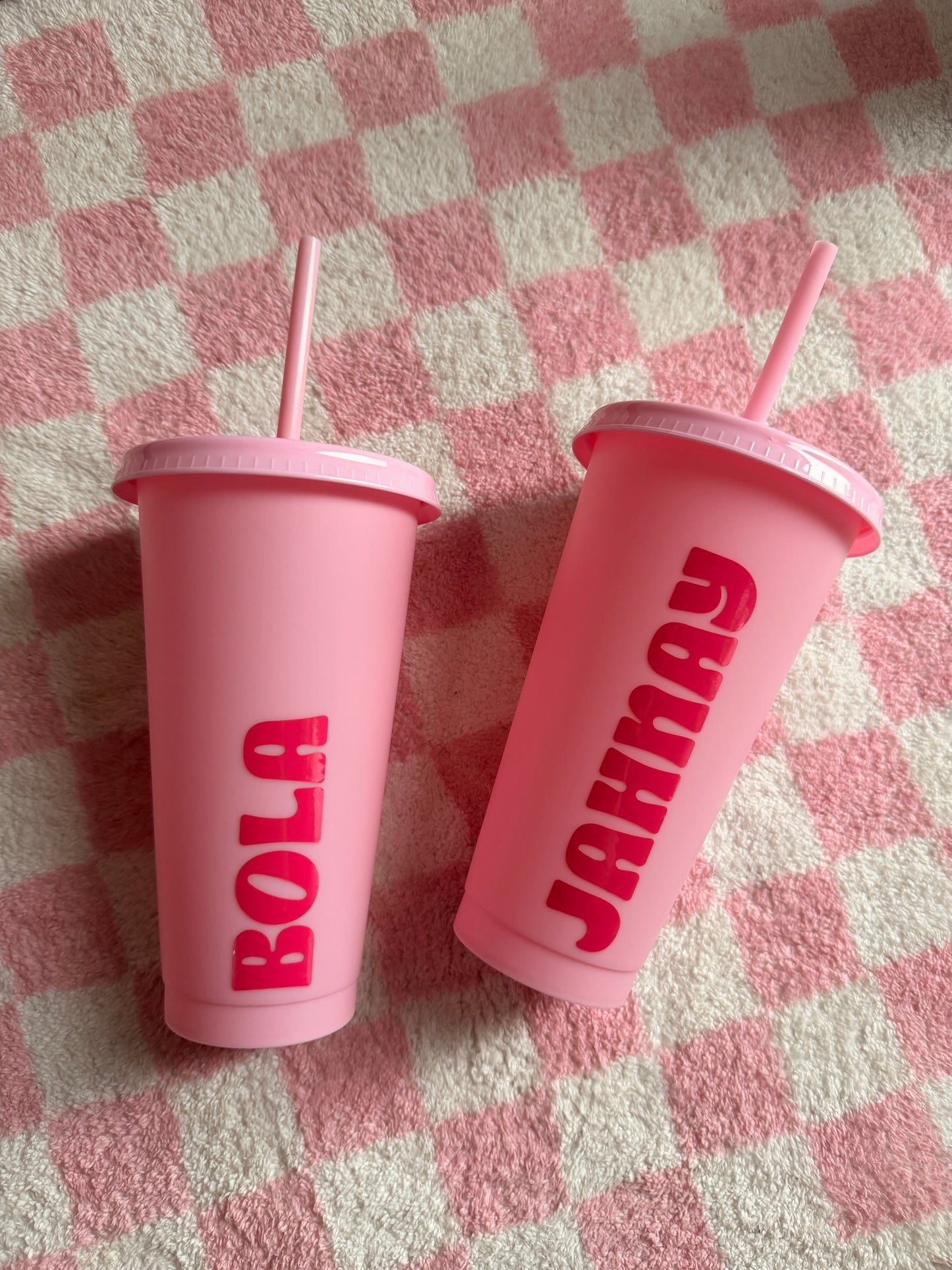 NAME Tumbler - 24oz/710ml Reusable Cup, Tumbler Cup & Straw - Personalised