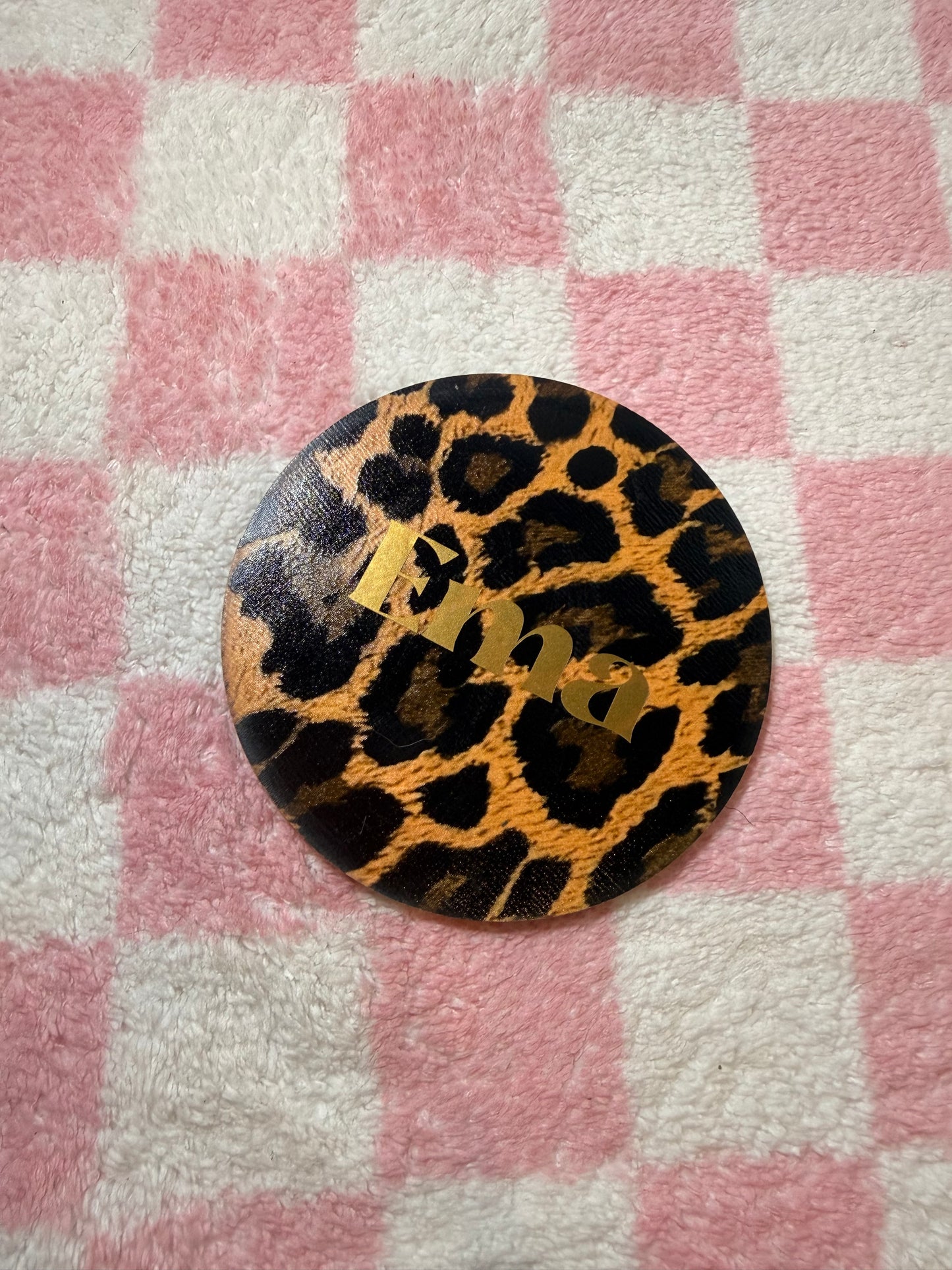 Personalised Leopard Animal Coaster
