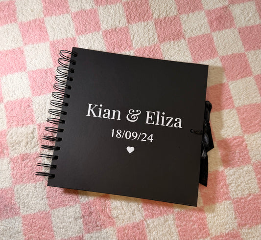 Couple - Personalised Names and Date - Scrap Book, Photo Album, Keepsake
