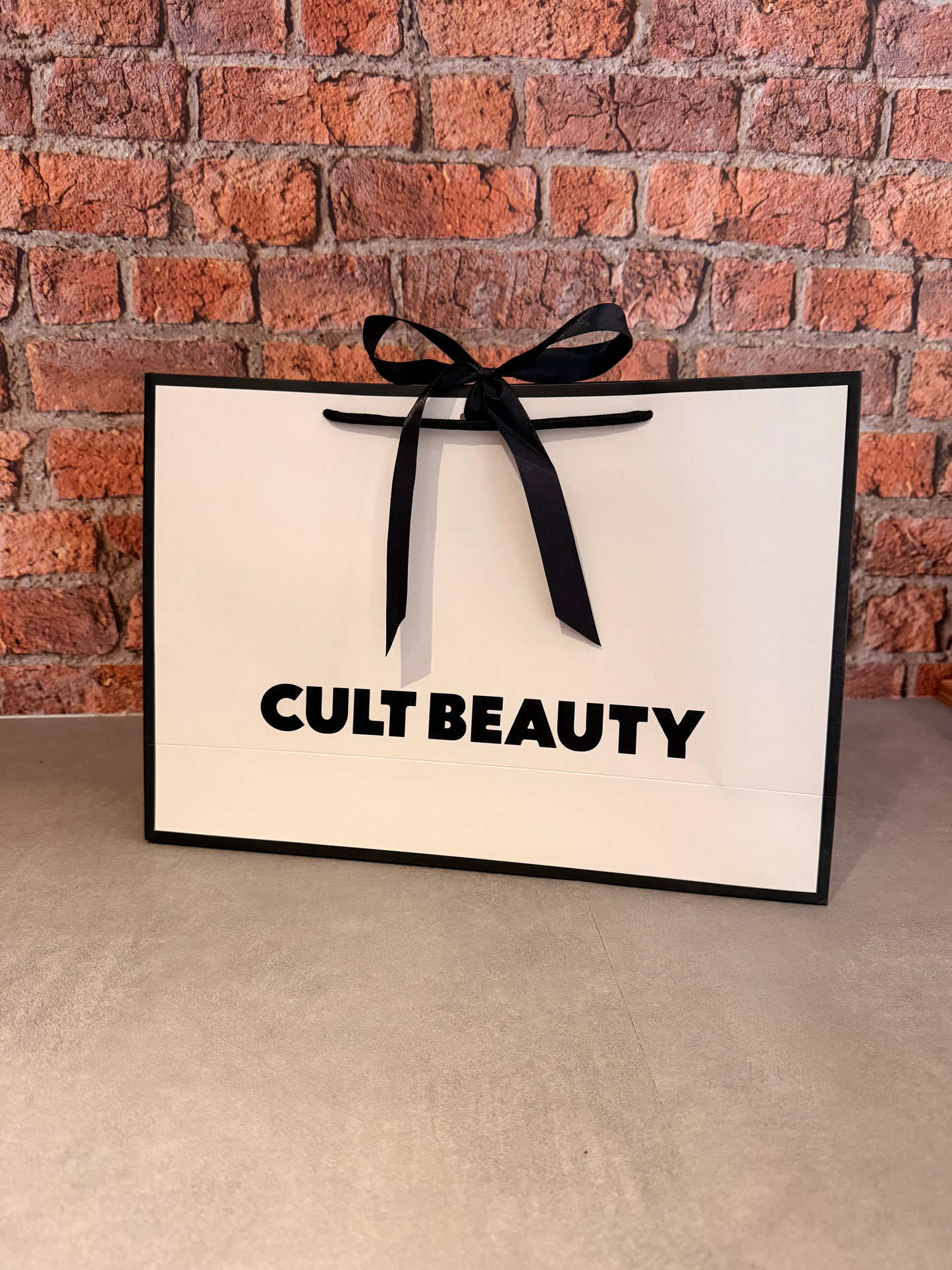 YOUR LOGO - Business Logo  Personalised Custom - Ribbon Tie White/Black Trim Gift Bags