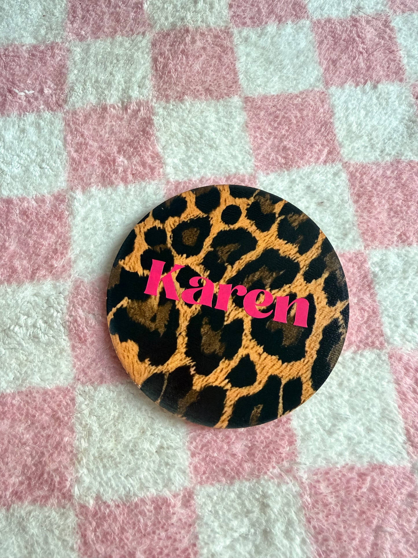 Personalised Leopard Animal Coaster