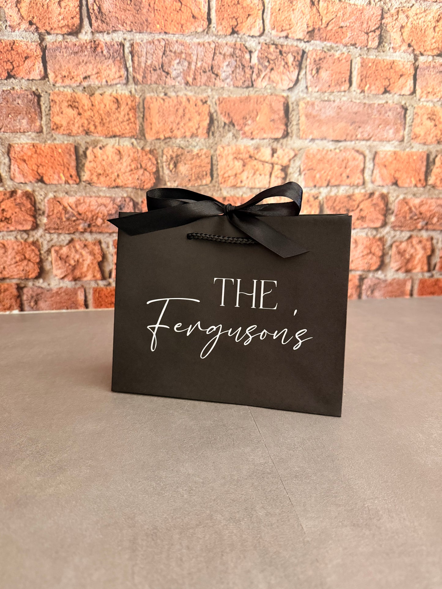 THE Surname - Ribbon Tie Rope Gift Bag - Wedding, Married, Couple