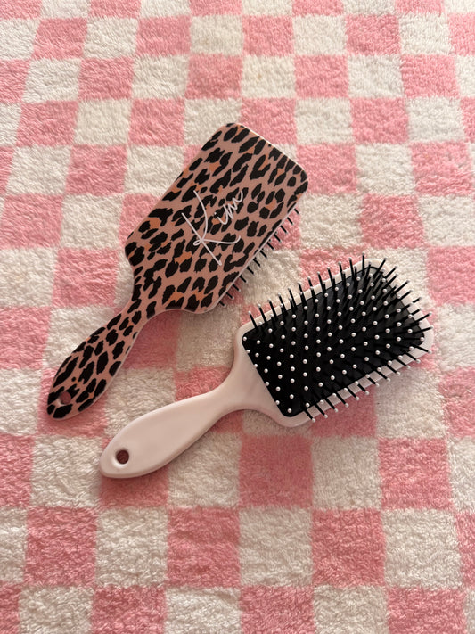 Personalised Leopard Animal Print Hair Brush