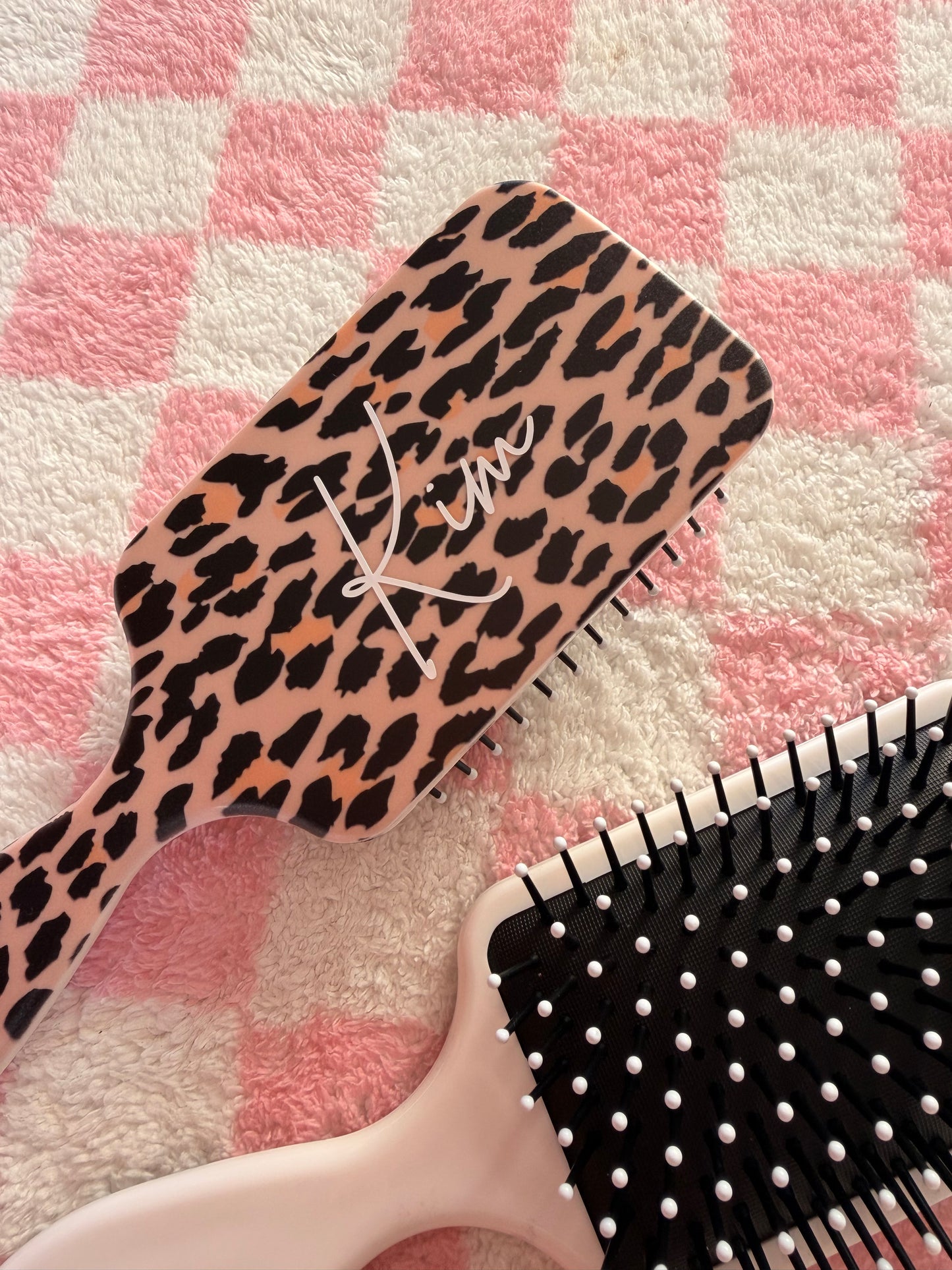 Personalised Leopard Animal Print Hair Brush