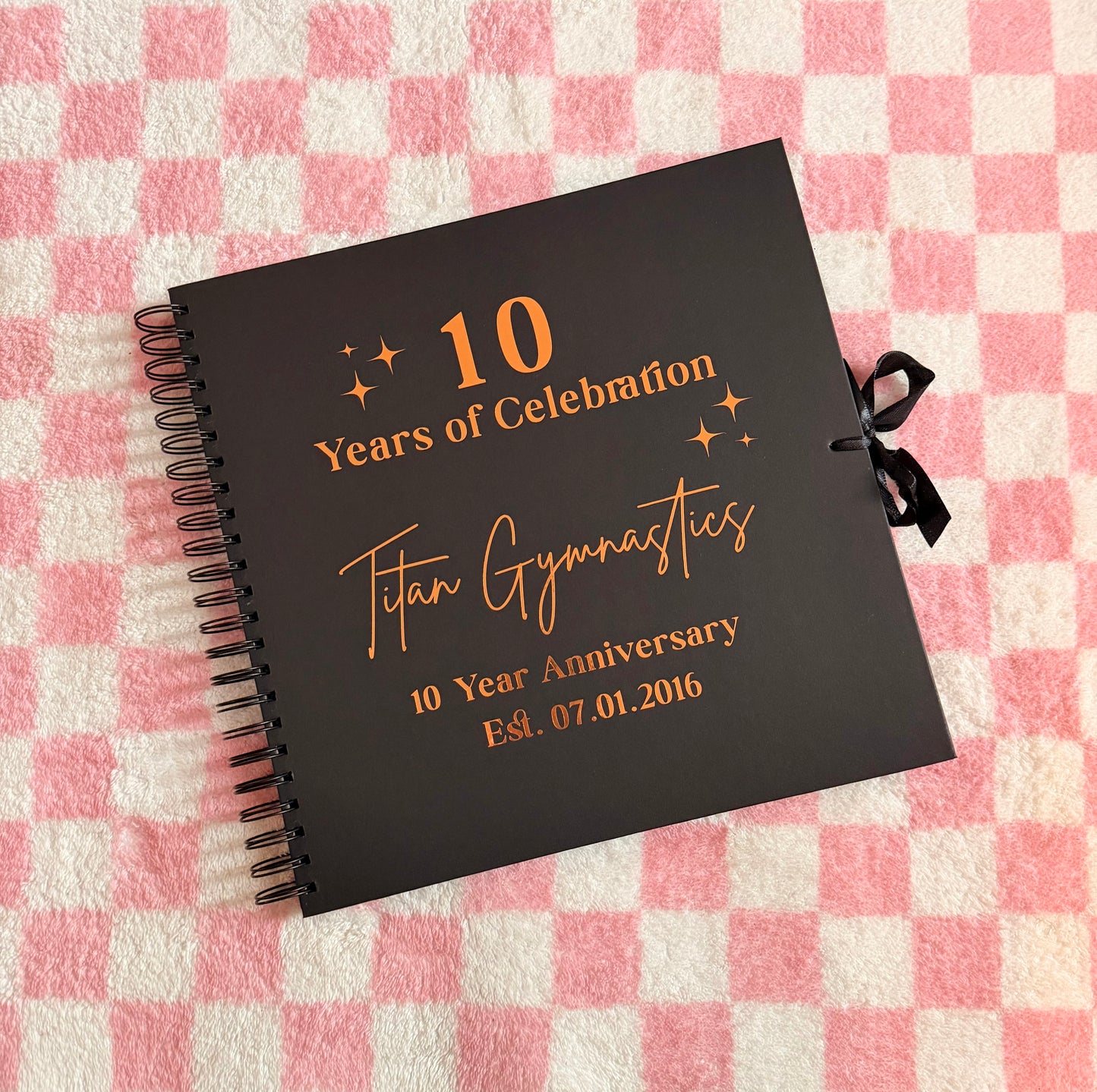 Personalised Birthday Scrapbook: Vinyl Name, Age & DOB, Memory Keepsake