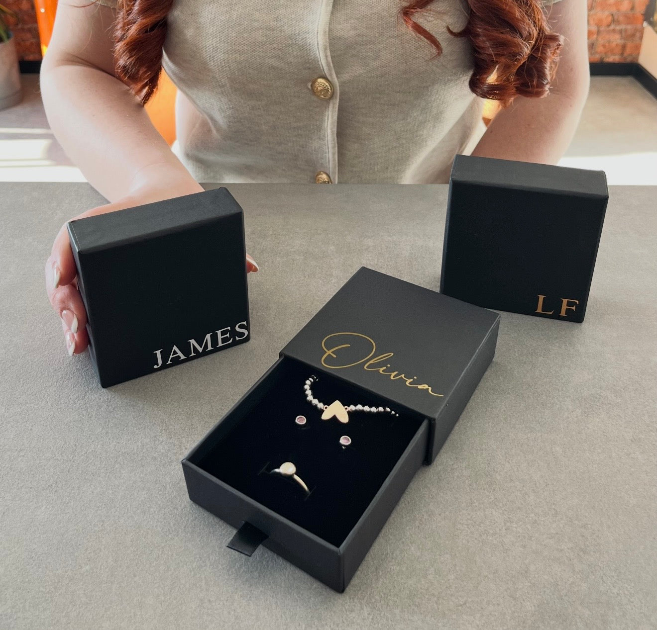 Personalised Jewellery Gift Box - Necklace, Earrings, Ring Holder