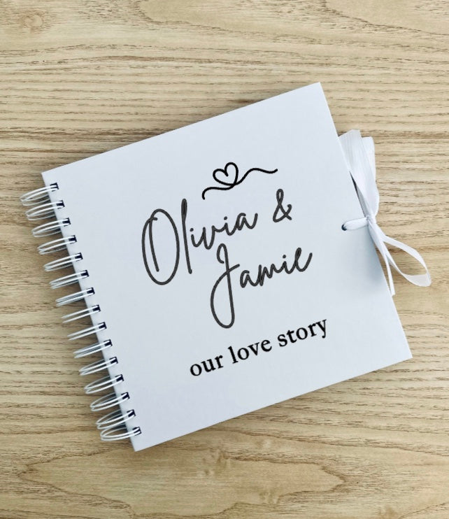 Our Love Story - Personalised - Scrap Book, Photo Album, Keepsake