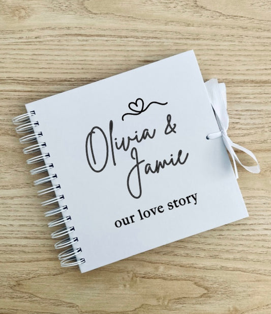 Our Love Story - Personalised - Scrap Book, Photo Album, Keepsake