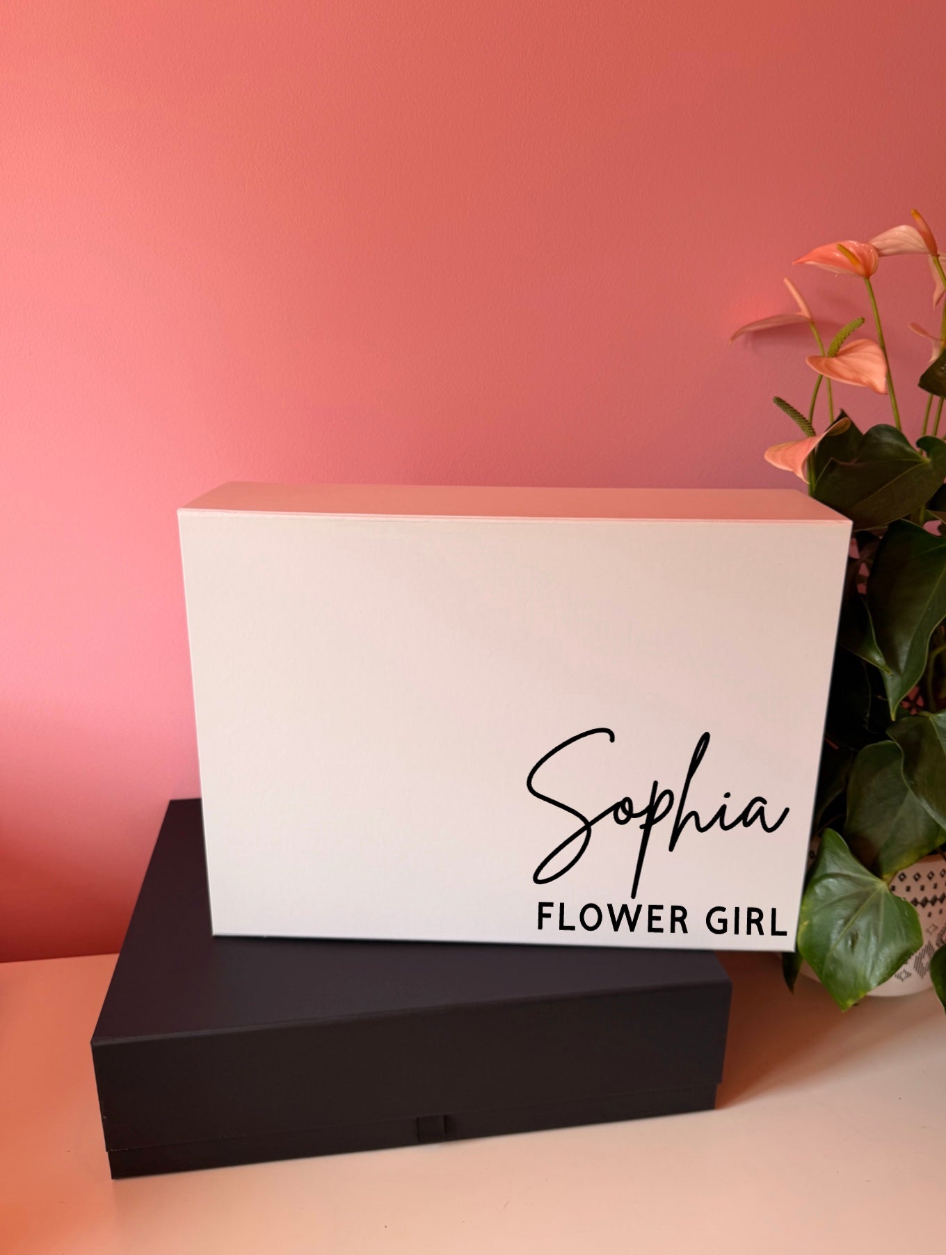 Personalised Wedding Magnetic Gift Box - Bridesmaid, Maid of Honour, Flower Girl, Bride To Be