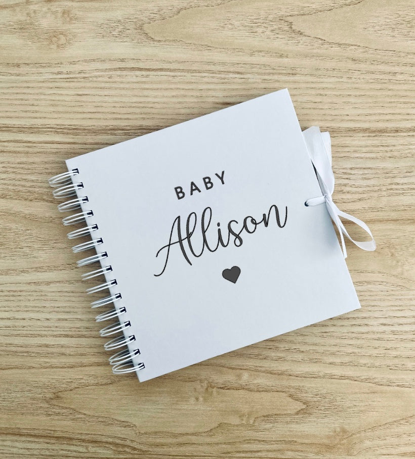 BABY Surname - Personalised Name - Scrap Book, Photo Album, Keepsake