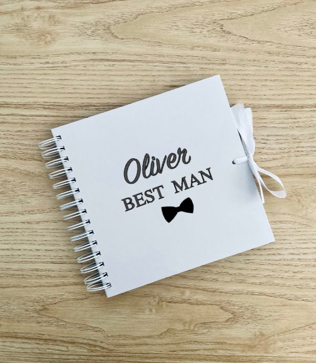 Best Man - Personalised Name - Scrap Book, Photo Album, Keepsake